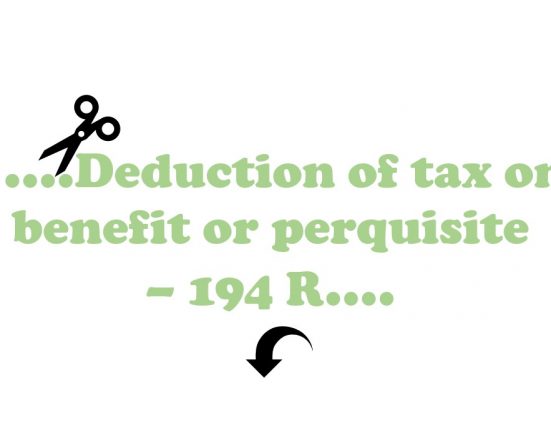 Deduction of tax on benefit or perquisite