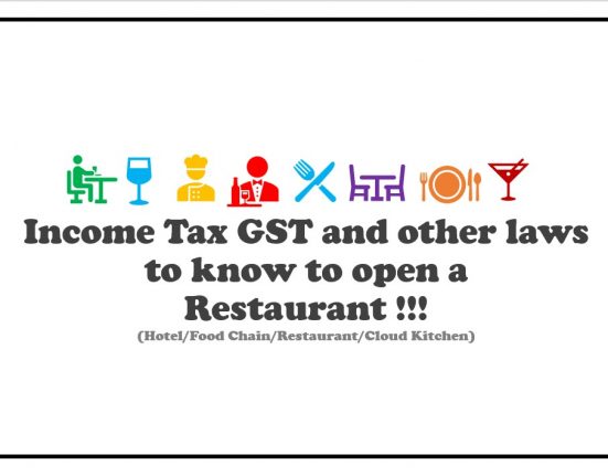 Income Tax GST and other laws to know to open a Restaurant